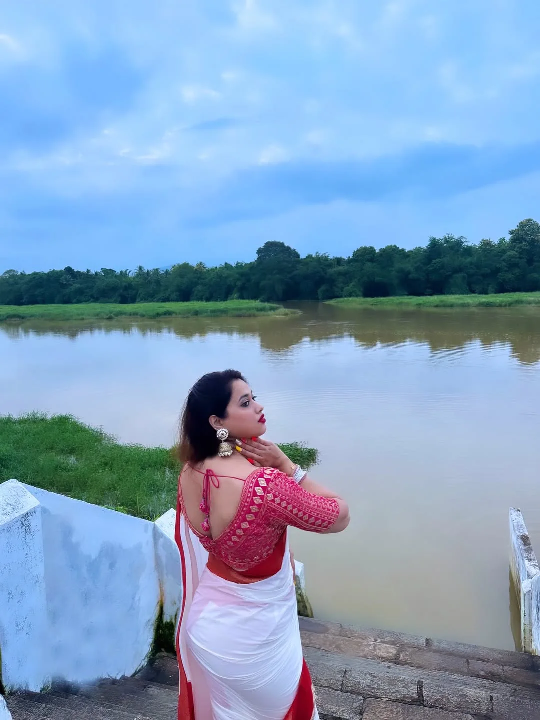 Ankita Kharat Kerala Style Saree Look