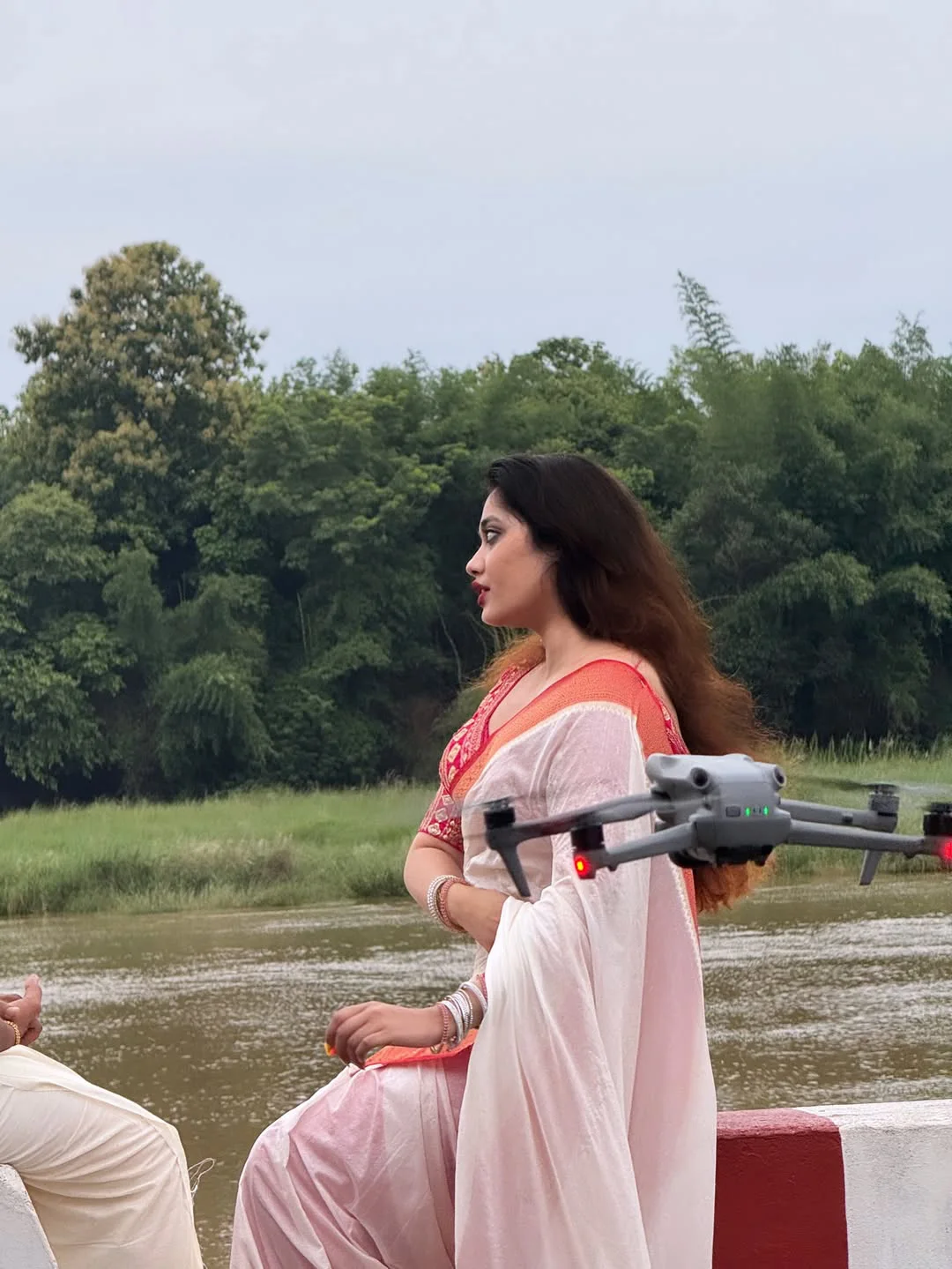 Ankita Kharat Kerala Style Saree Look