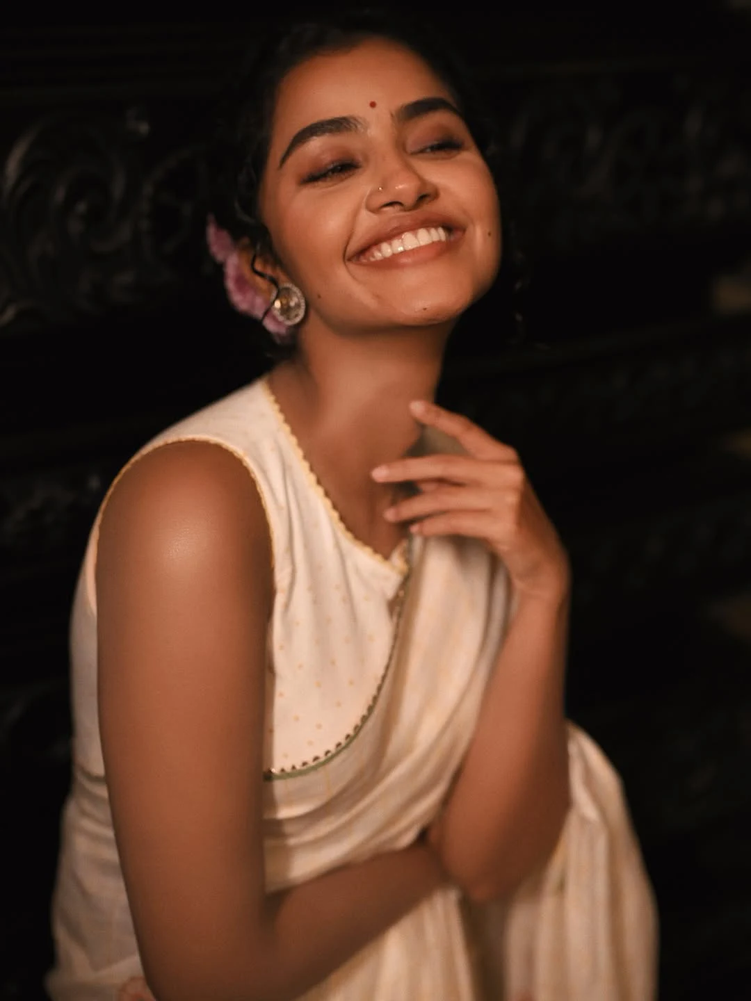 Anupama Parameswaran Shines in White Saree