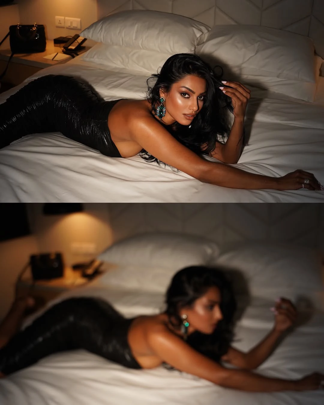 Chandrika Ravi Laying on Bed