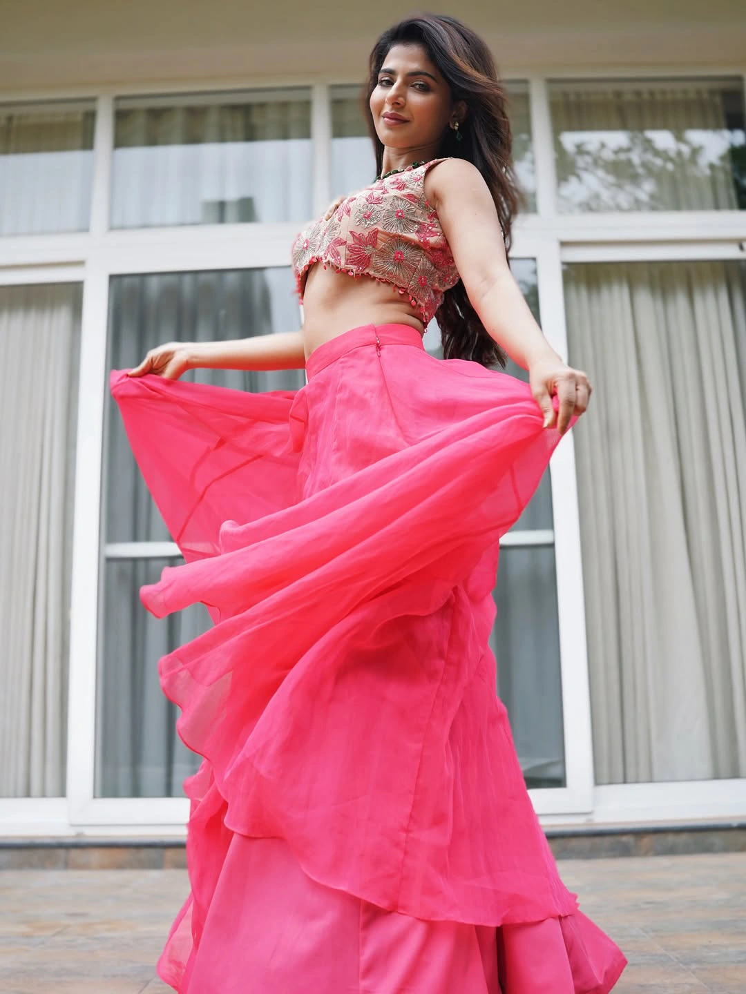 Iswarya Menon Shines in Lehenga Dress