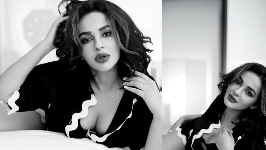 Seerat Kapoor Slaying on Bed Photos
