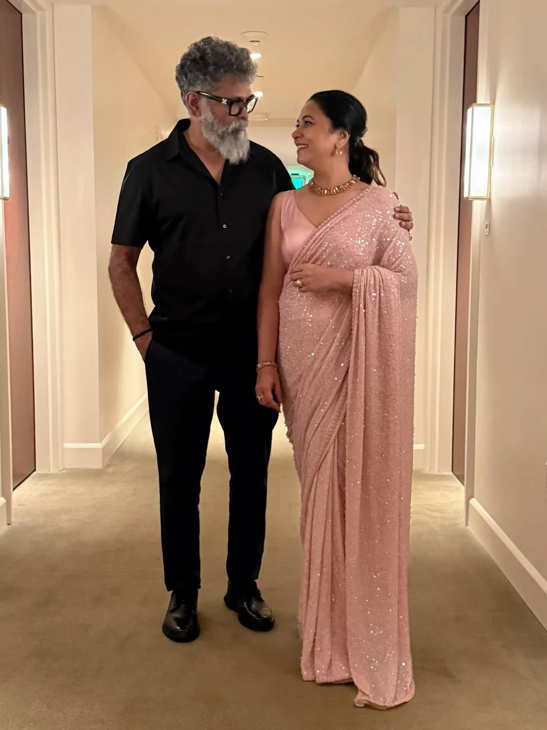 Sukumar Photos with Wife Thabitha and Children
