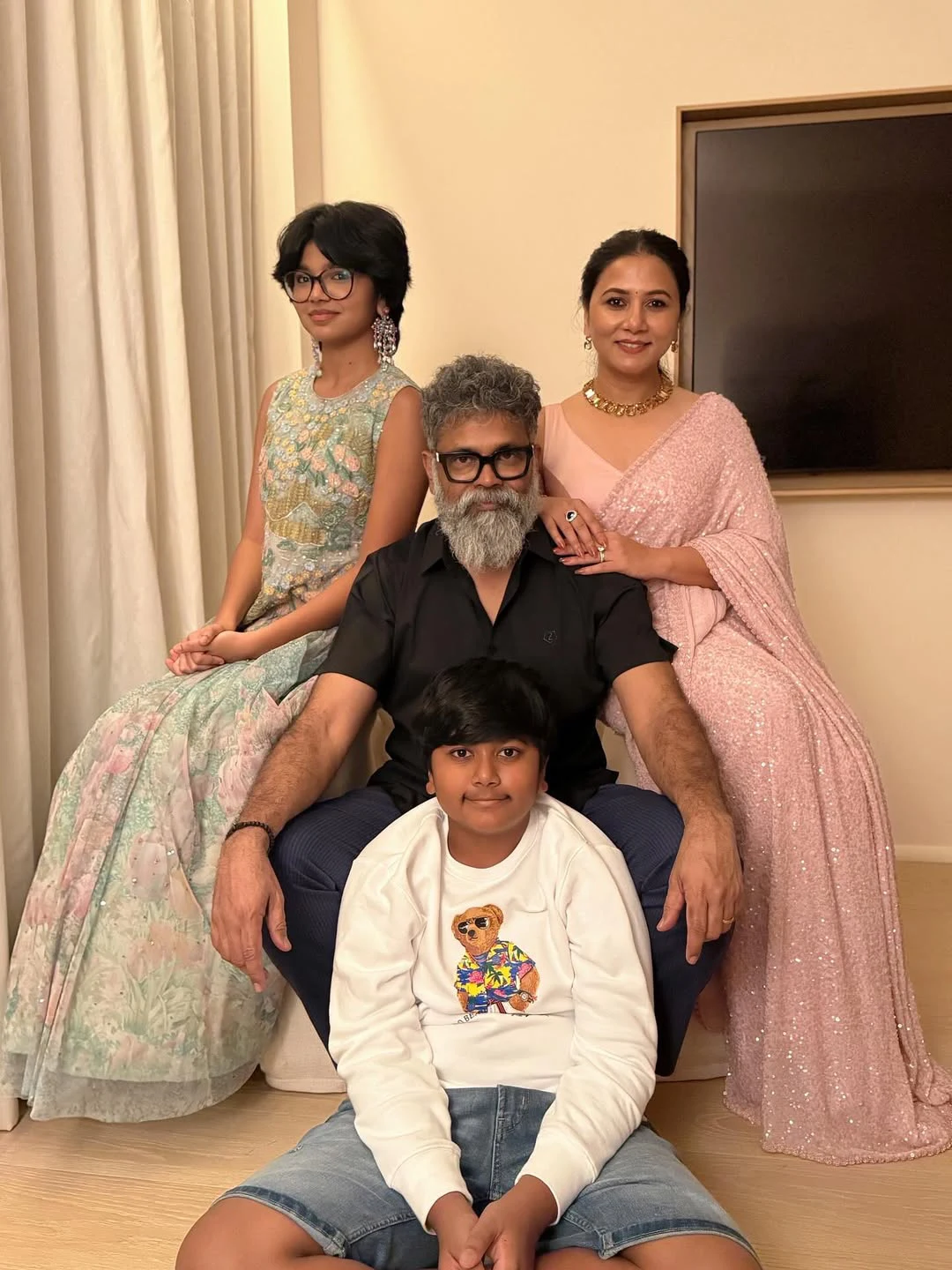Sukumar Photos with Wife Thabitha and Children