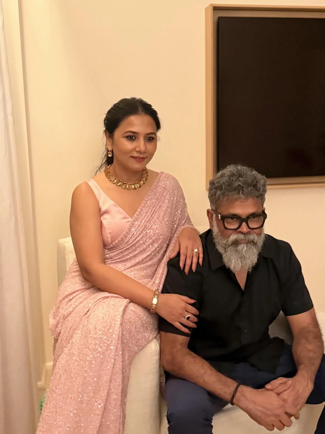 Sukumar Photos with Wife Thabitha and Children
