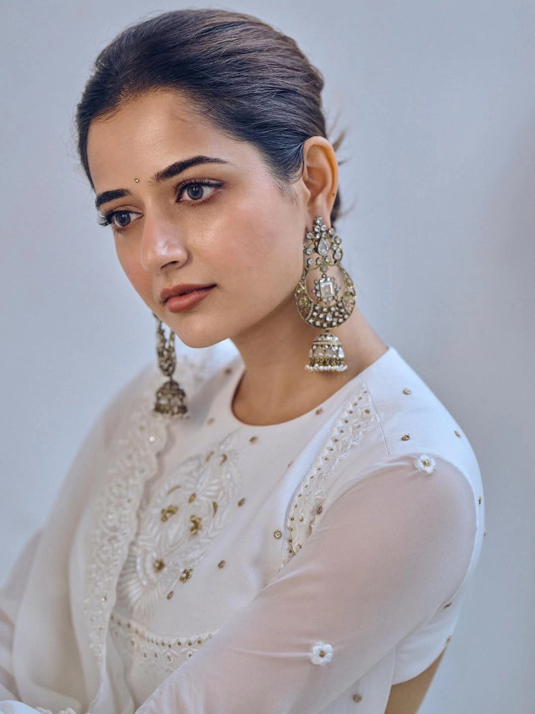 Ashika Ranganath Shines in White Dress