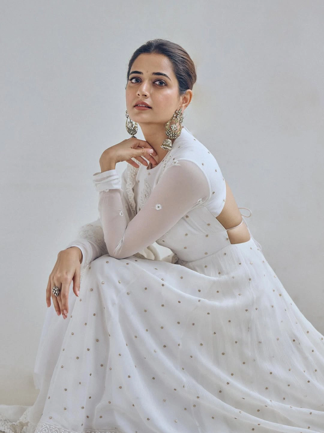 Ashika Ranganath Shines in White Dress