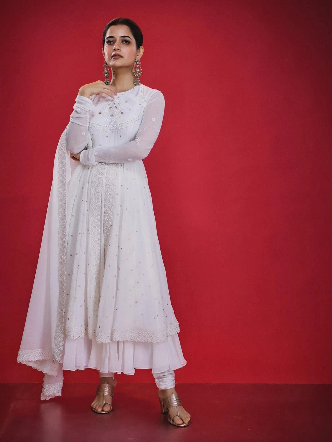 Ashika Ranganath Shines in White Dress