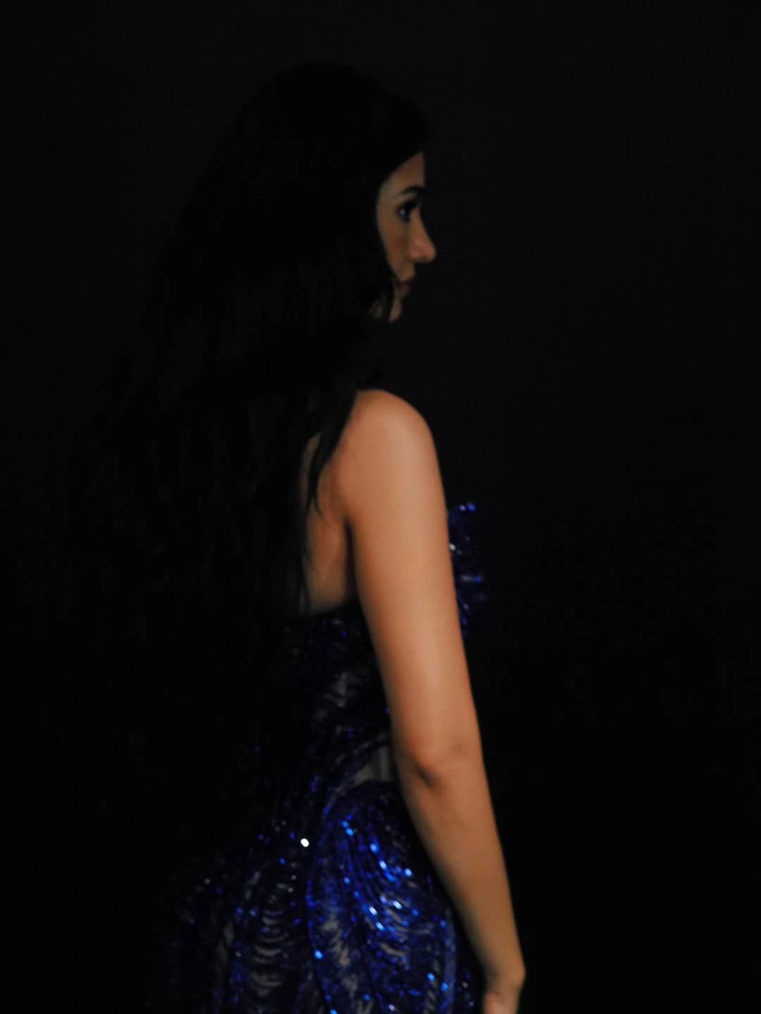 Disha Patani Dazzling Poses in Blue Dress