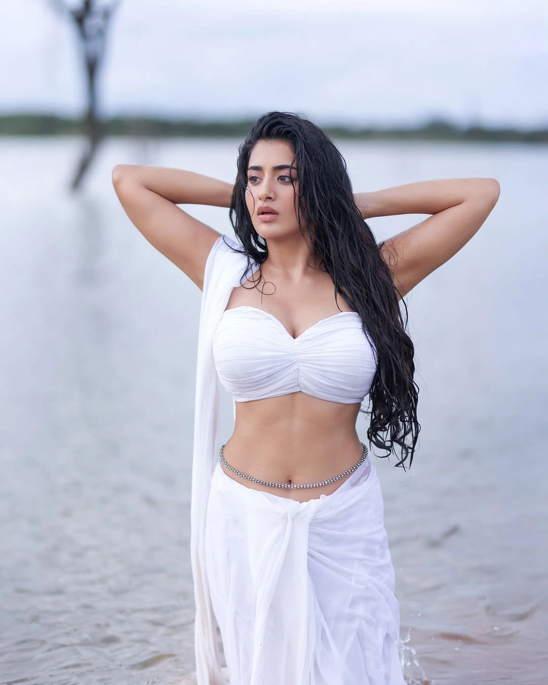 Rashi Singh Sizzling Looks in White Dress