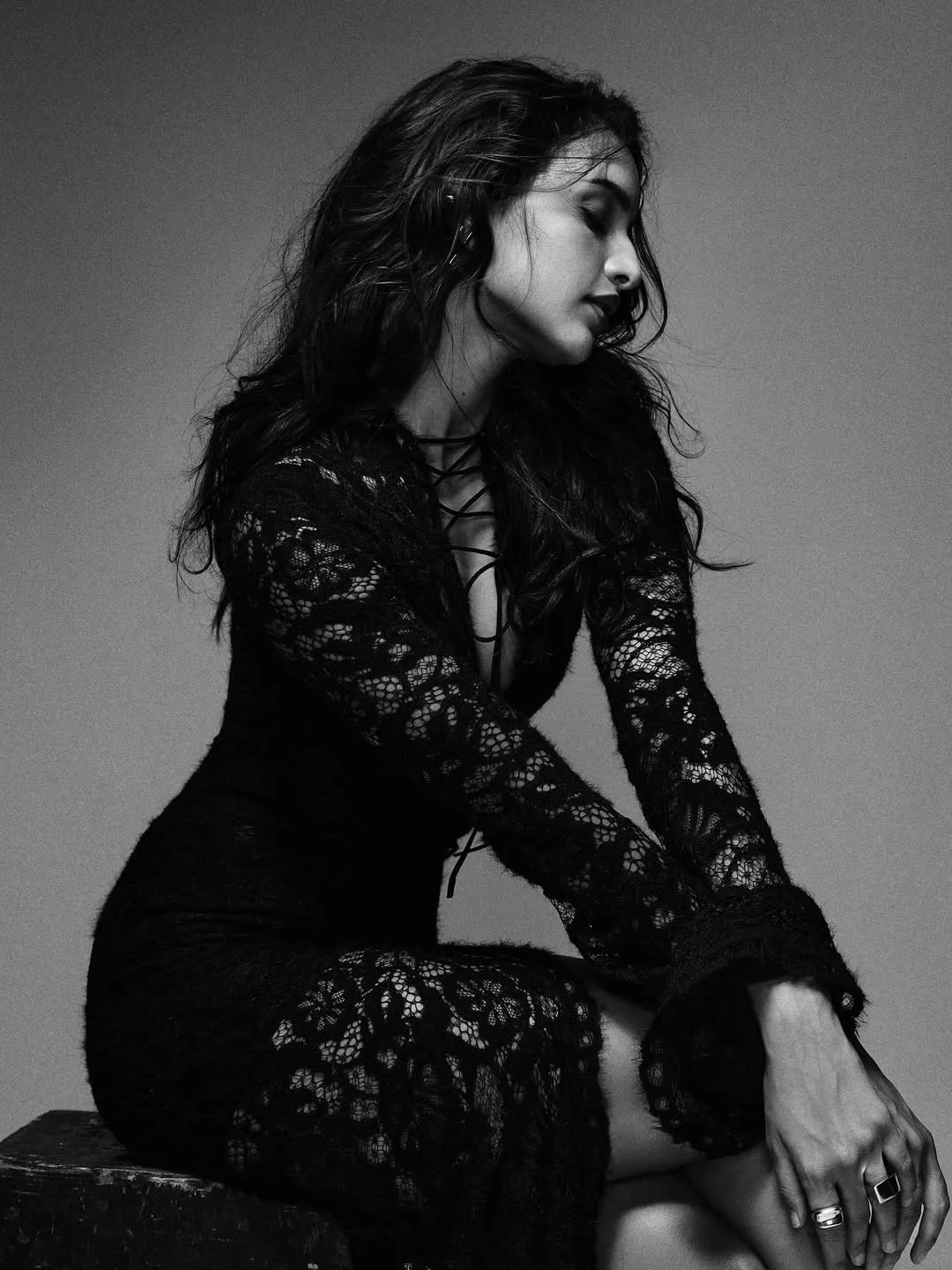 Triptii Dimri Stunning Looks in Black Dress