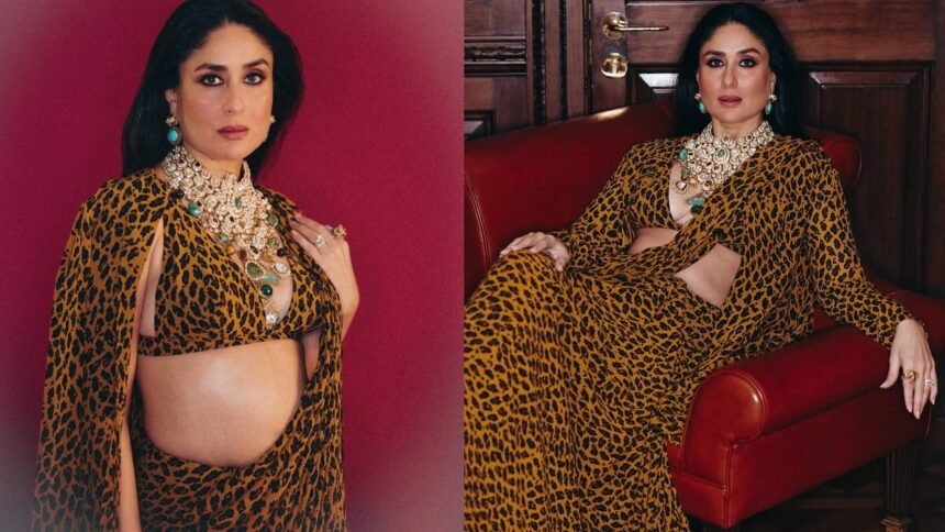 Kareena Kapoor Khan Stunning Looks in Tiger Model Saree