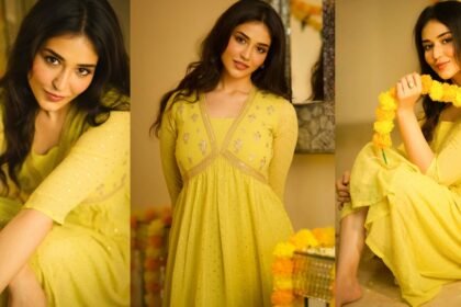 Priyanka Jawalkar Diwali Special Photos in Yellow Dress