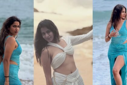 Sahithi Dasari Enjoying Vacation in Beach