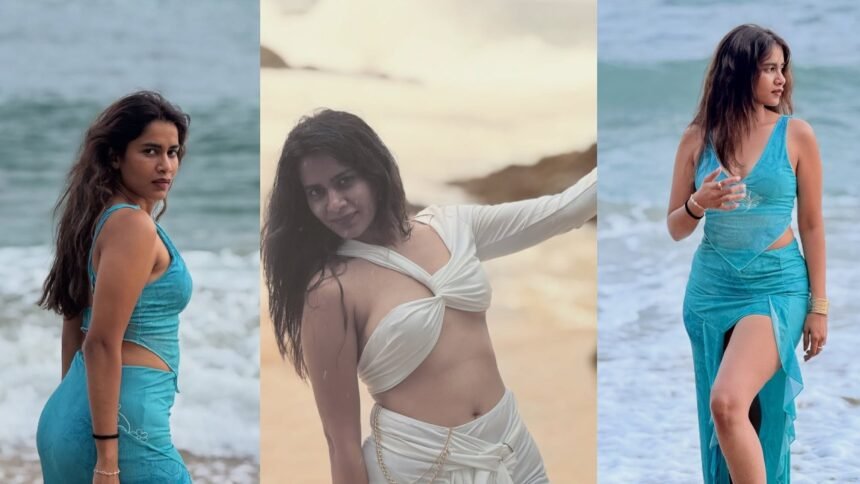 Sahithi Dasari Enjoying Vacation in Beach