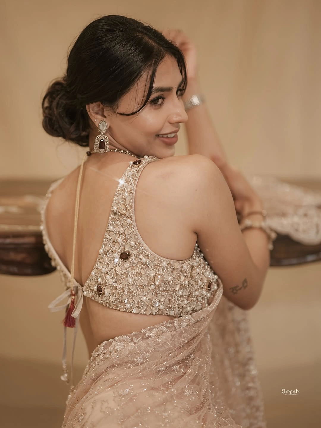Sapthami Gowda Shines in Saree
