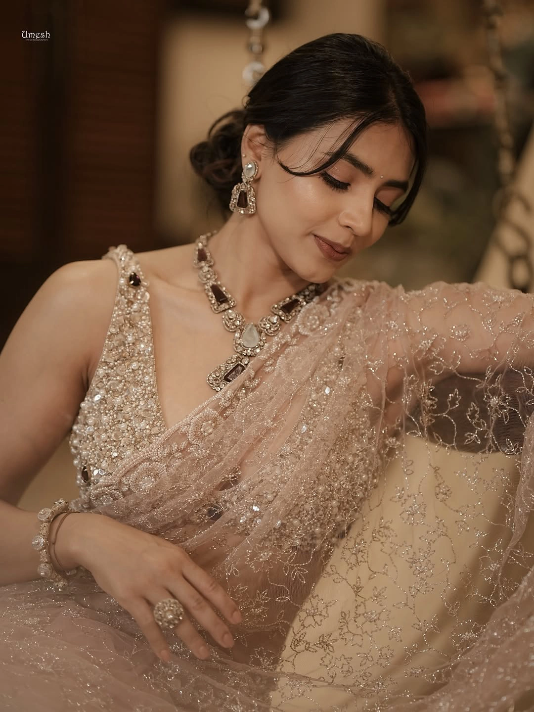 Sapthami Gowda Shines in Saree