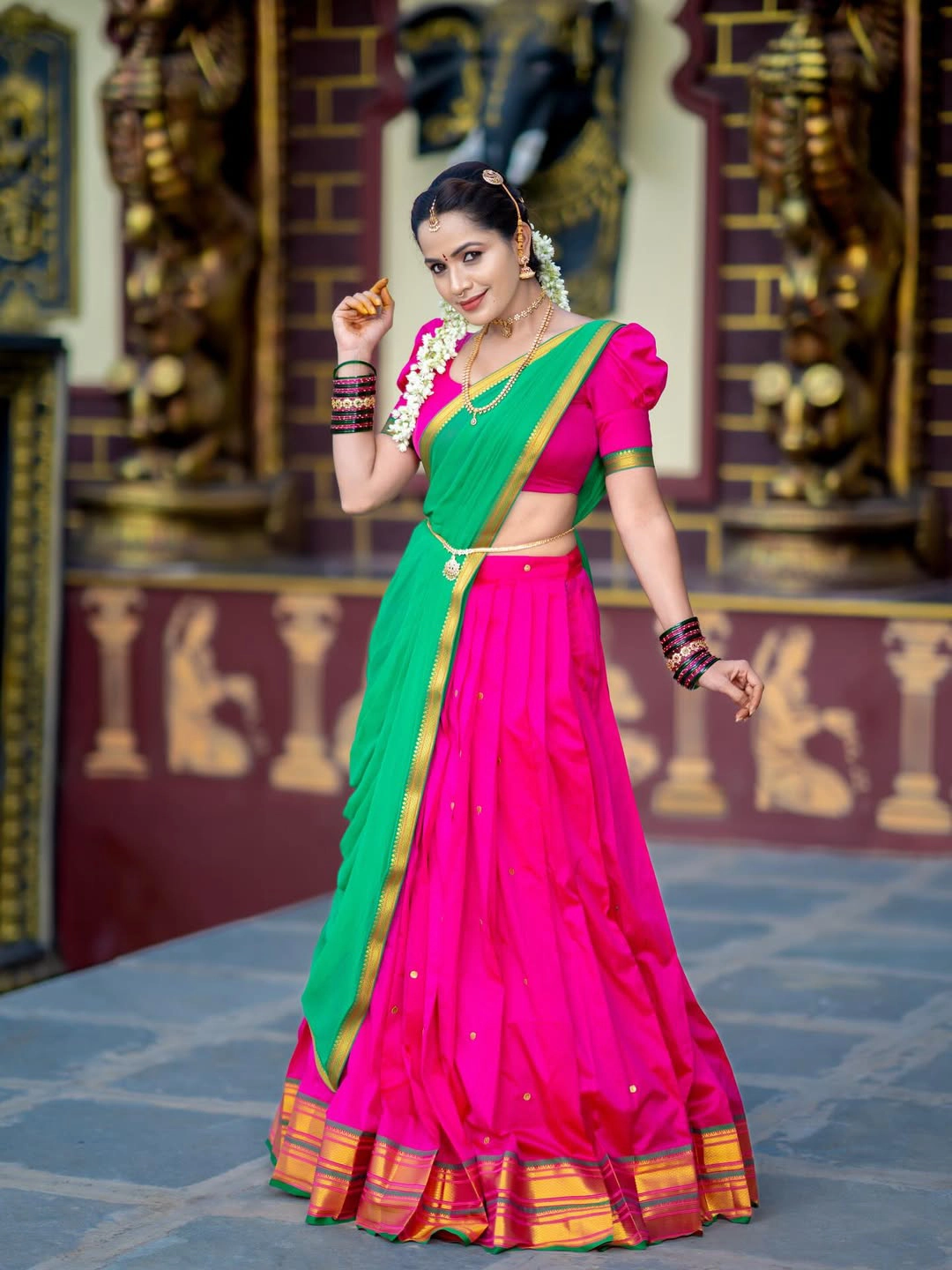 Shobha Shetty Traditional Photos on Dasara