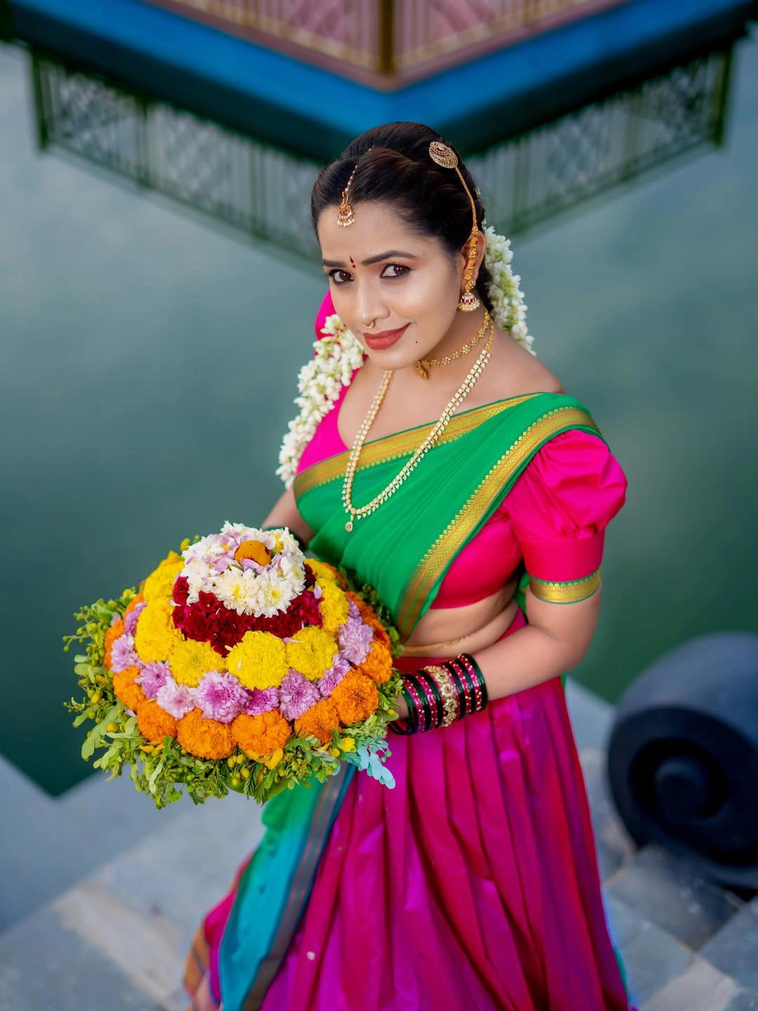Shobha Shetty Traditional Photos on Dasara