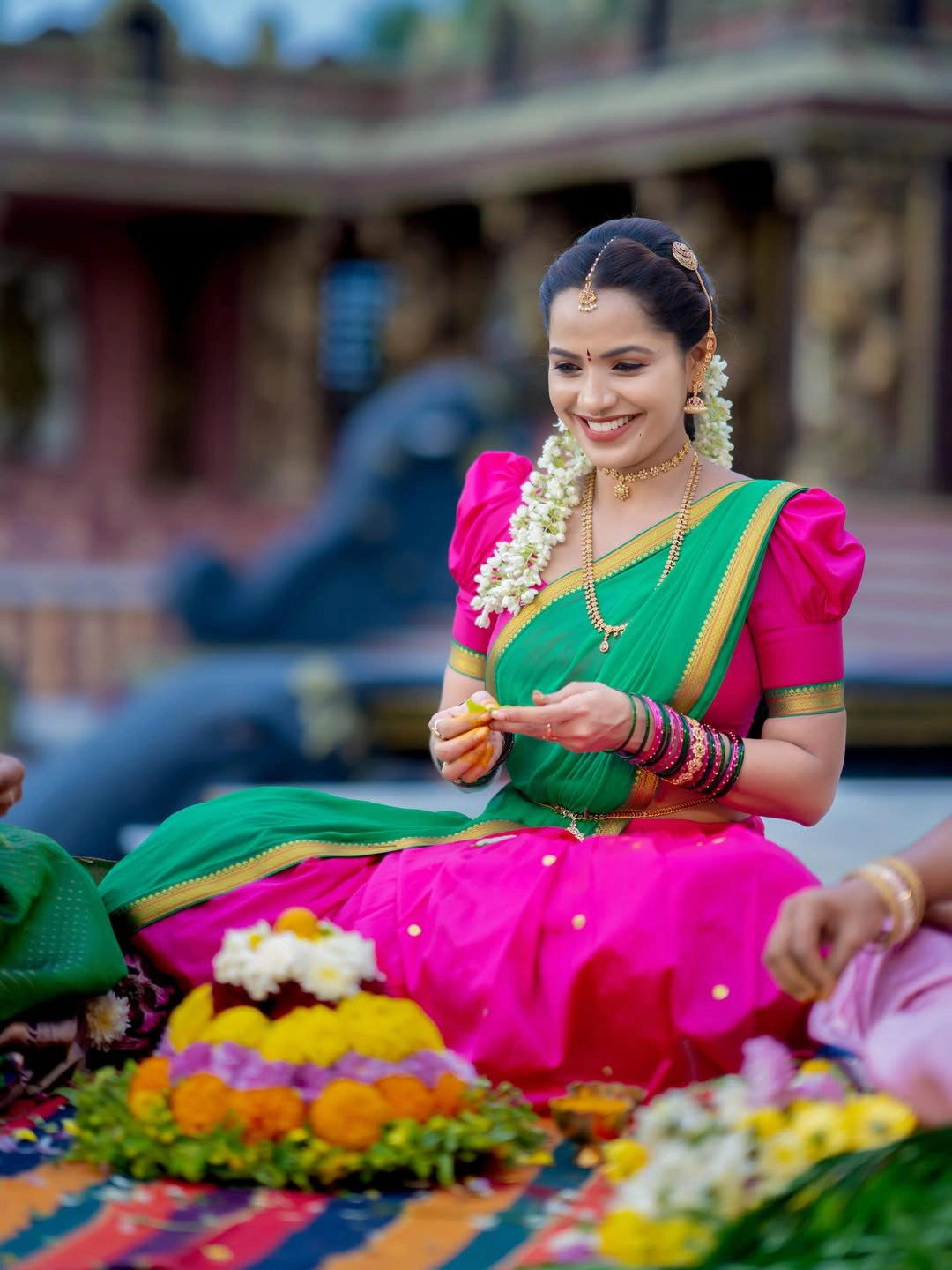 Shobha Shetty Traditional Photos on Dasara