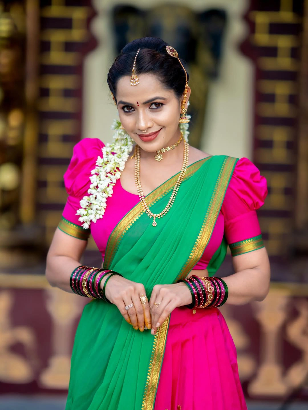 Shobha Shetty Traditional Photos on Dasara