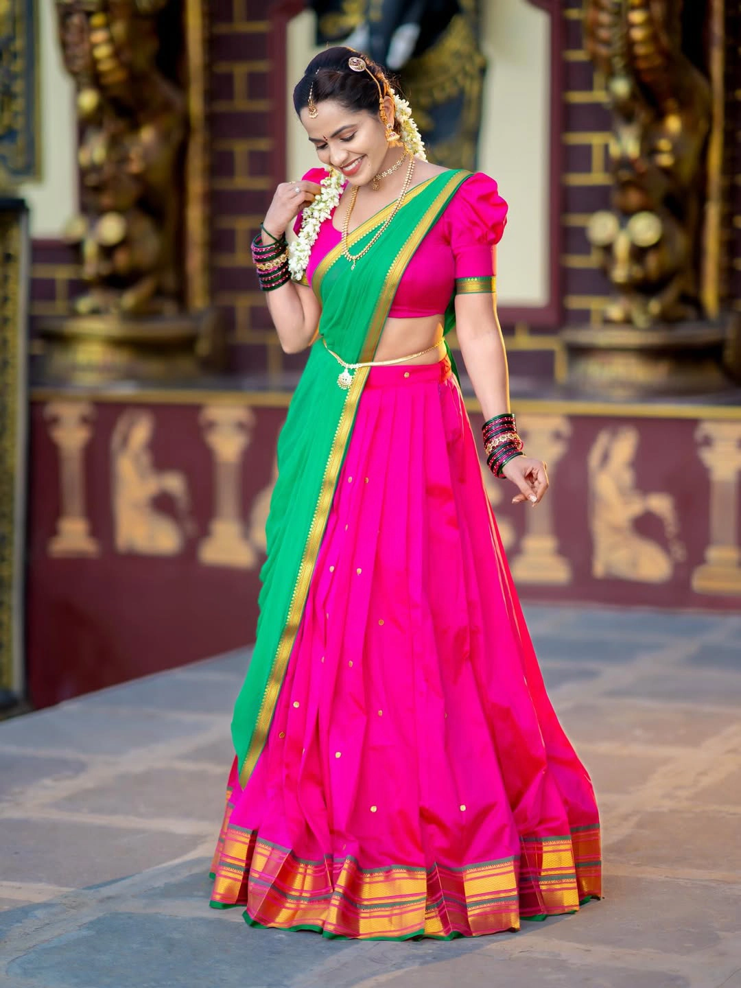 Shobha Shetty Traditional Photos on Dasara
