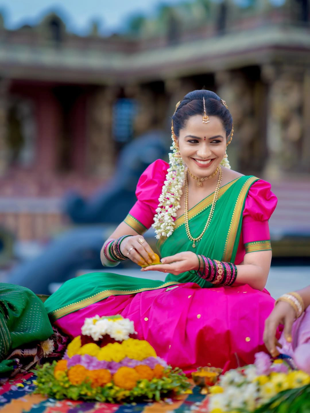 Shobha Shetty Traditional Photos on Dasara