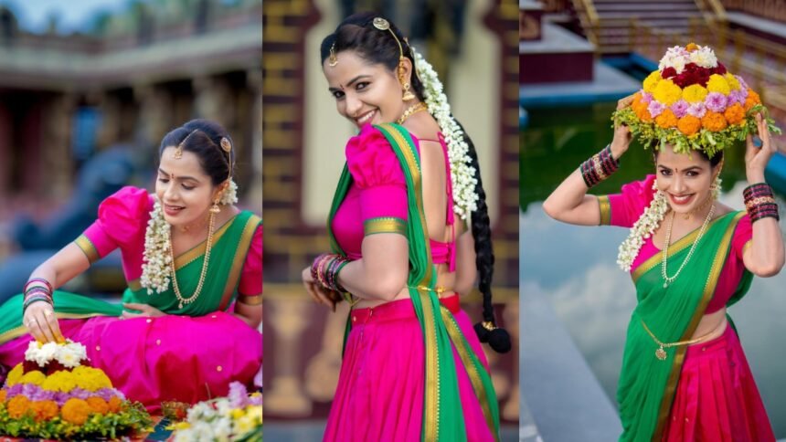 Shobha Shetty Traditional Photos on Dasara