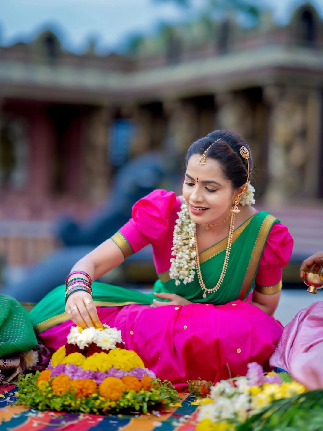 Shobha Shetty Traditional Photos on Dasara