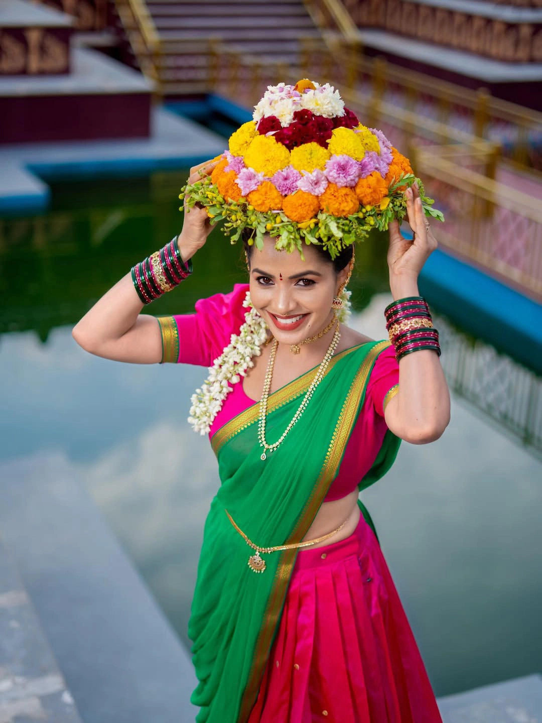 Shobha Shetty Traditional Photos on Dasara