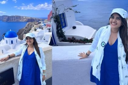 Sravanthi Chokarapu Enjoying Vacation at Santorini Greece