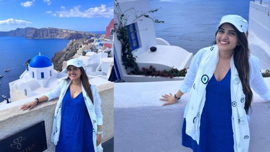 Sravanthi Chokarapu Enjoying Vacation at Santorini Greece