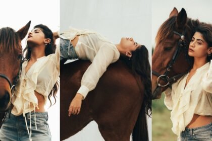 Abhignya Vuthaluru Sizzling Poses with Horse