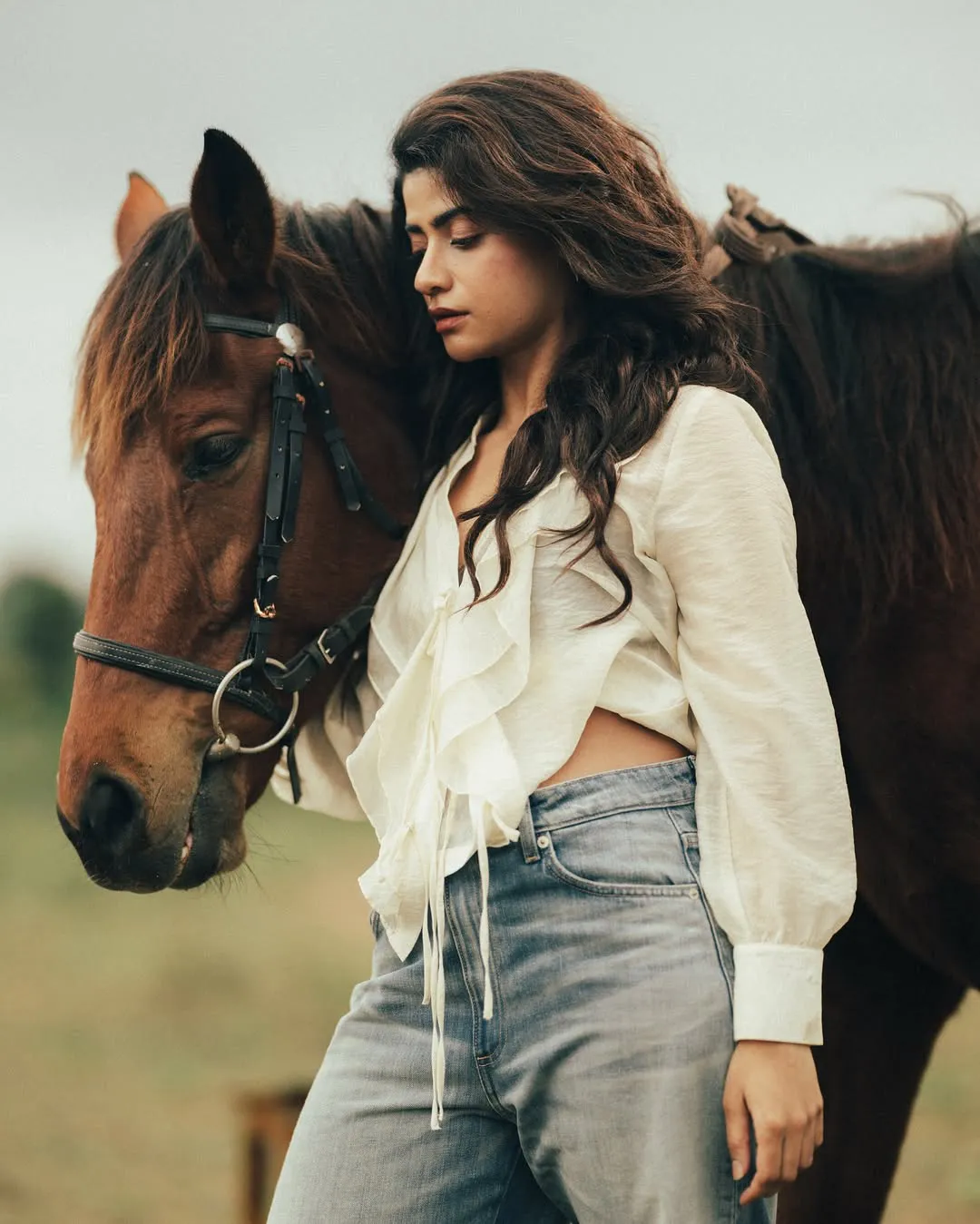 Abhignya Vuthaluru Sizzling Poses with Horse