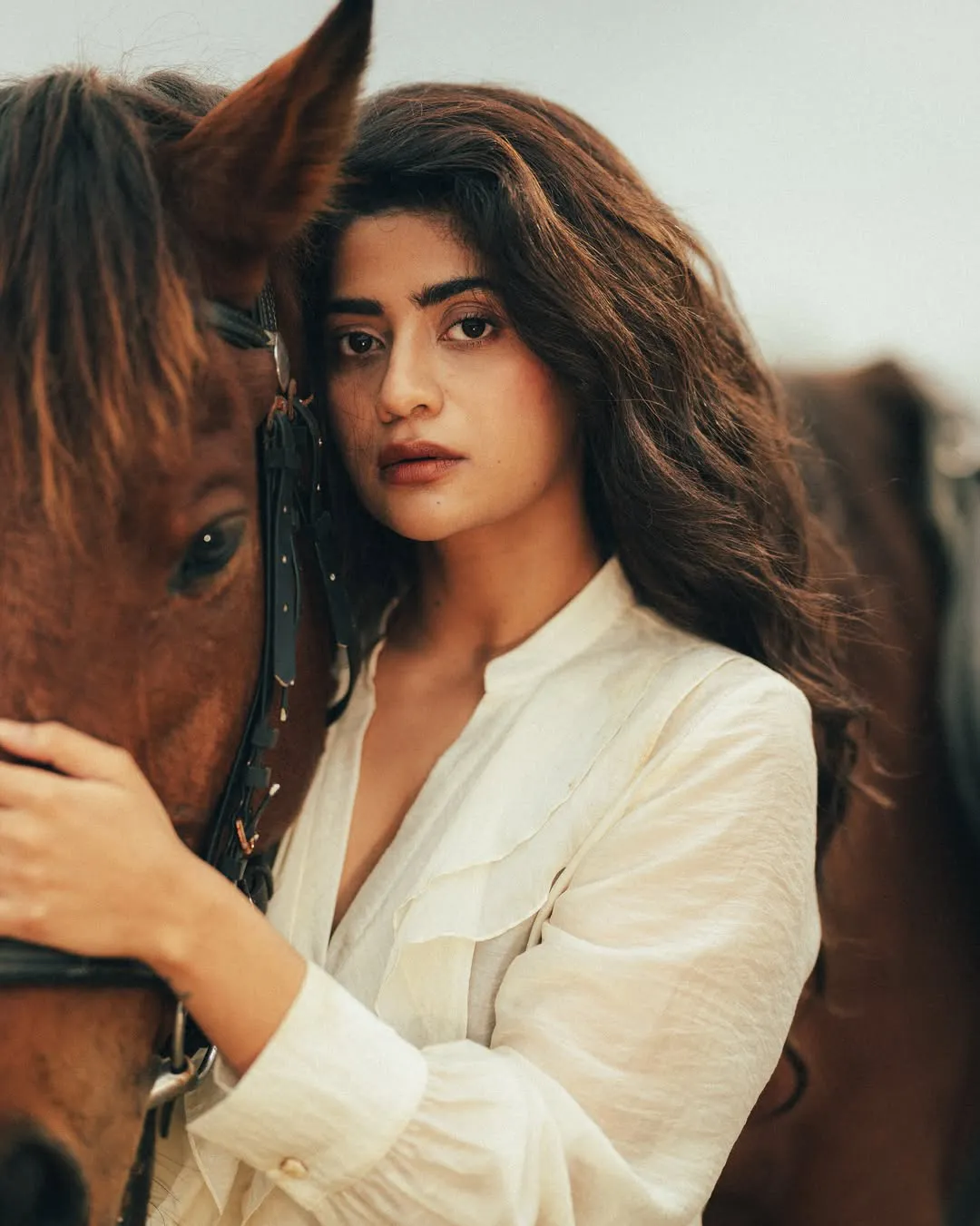 Abhignya Vuthaluru Sizzling Poses with Horse