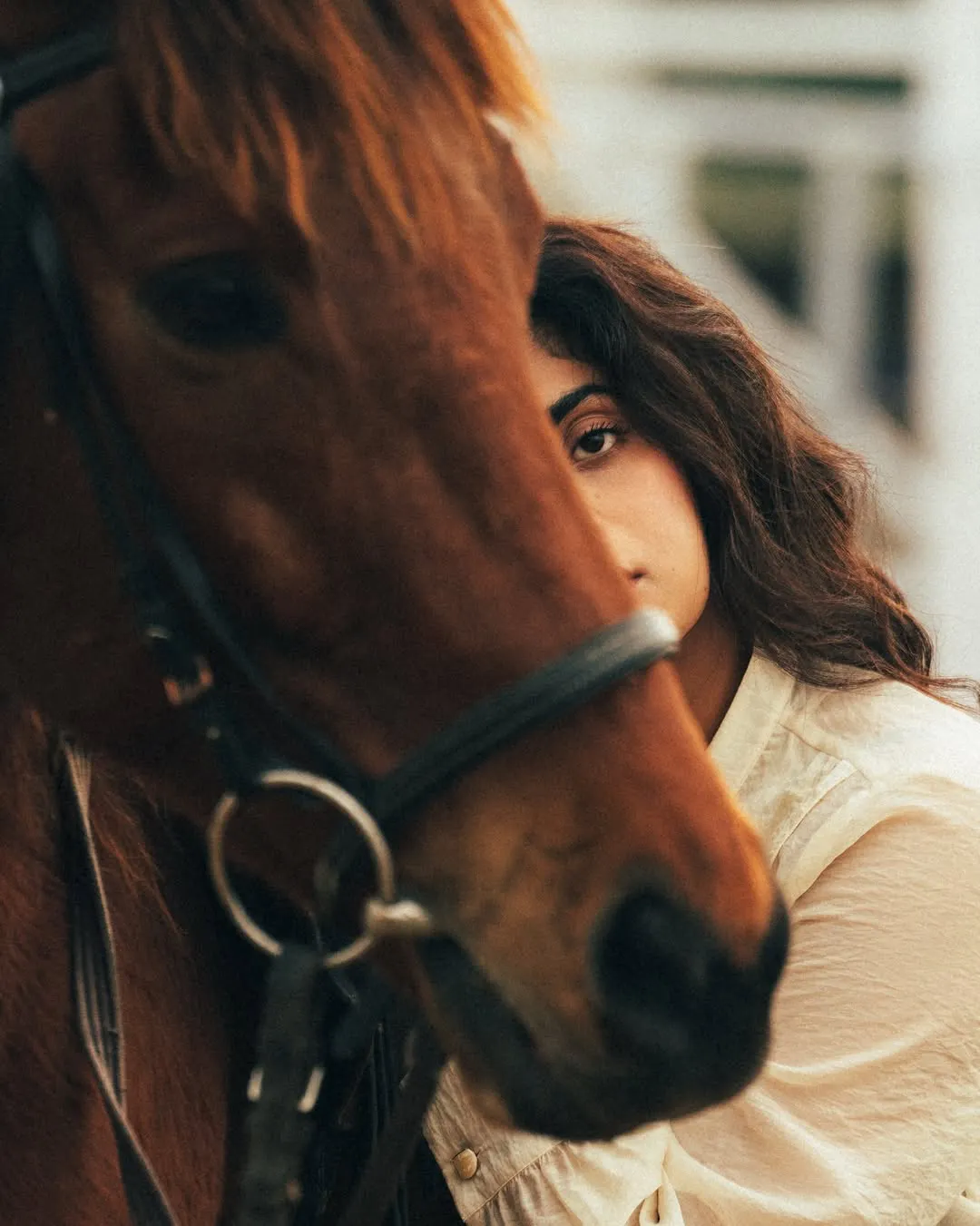 Abhignya Vuthaluru Sizzling Poses with Horse