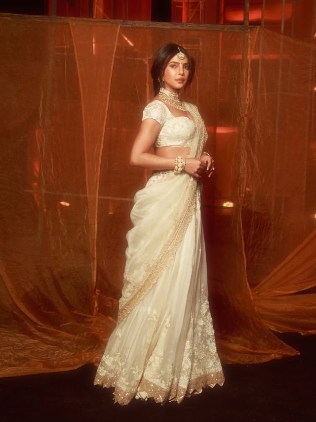 Heroine PriyankaChopra on Globetrotter Varanasi Movie Title Launch Event3