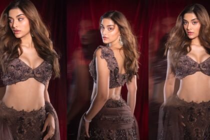 Saiee M Manjrekar Bollywood Actress Beauty in Gaghra Choli Dress