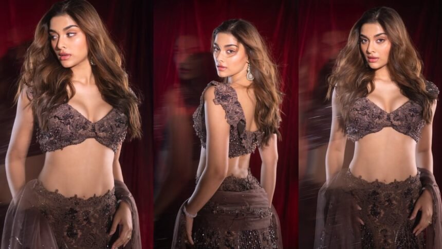Saiee M Manjrekar Bollywood Actress Beauty in Gaghra Choli Dress