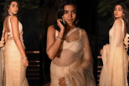 Shivathmika Rajashekar Stunning Looks in White Saree