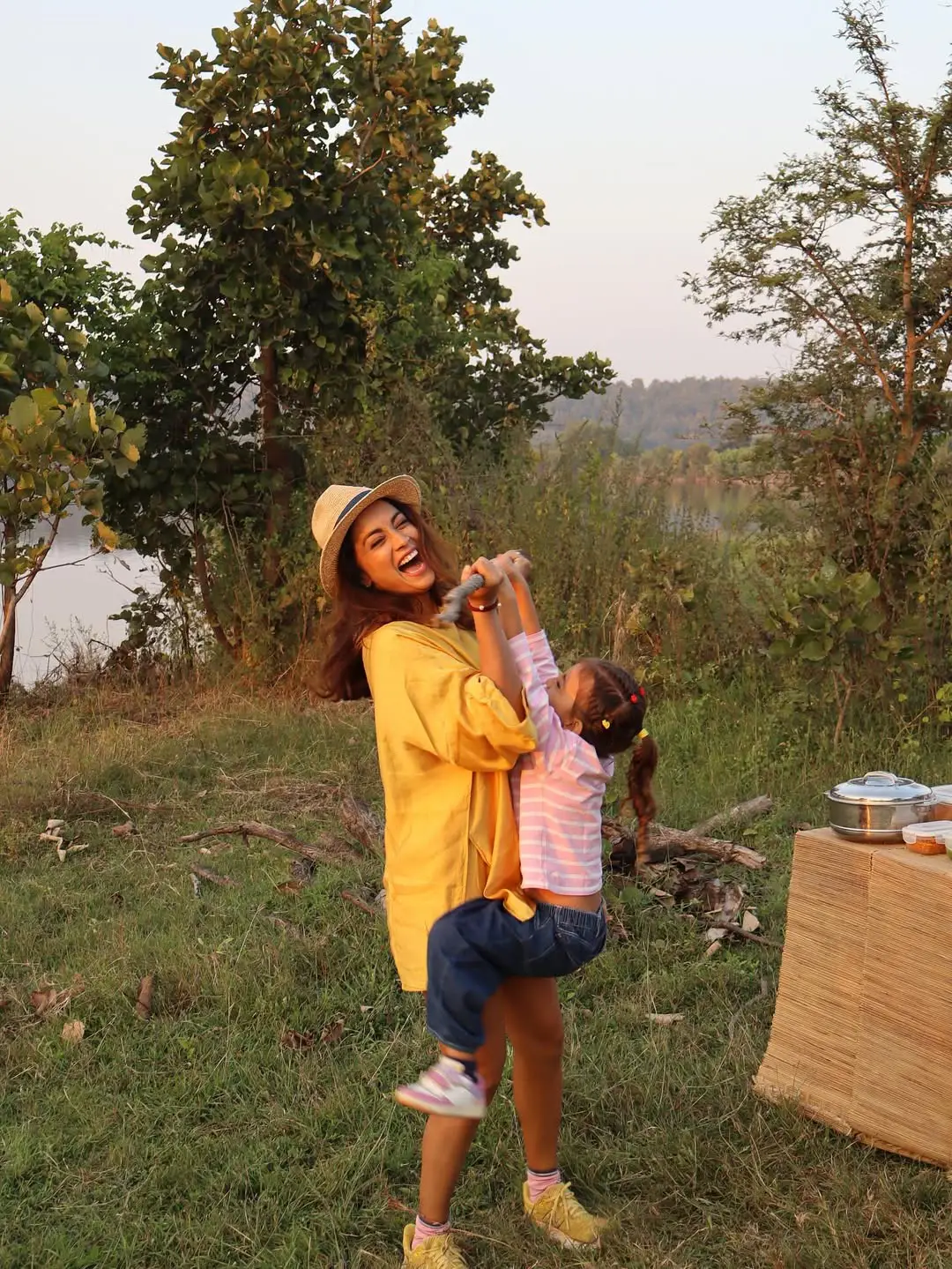 Shriya Saran Enjoying Vacation with her Daughter