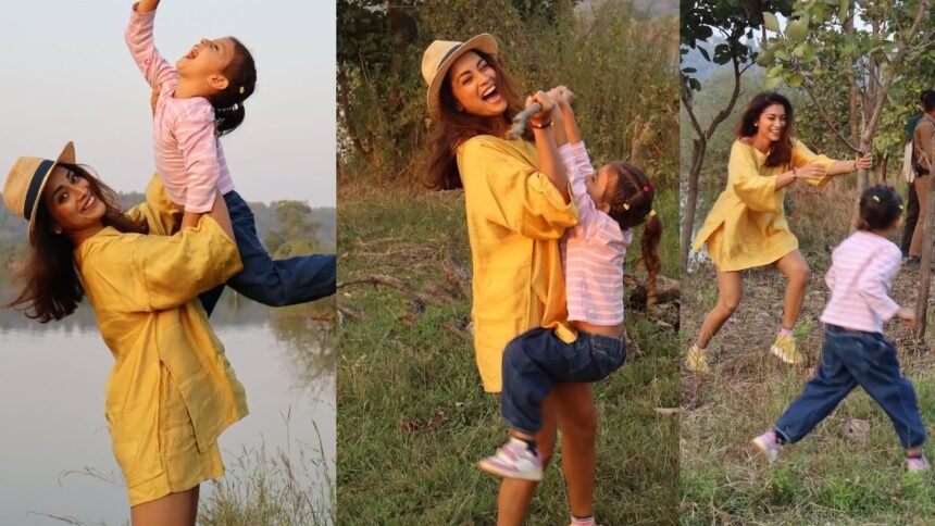 Shriya Saran Enjoying Vacation with her Daughter