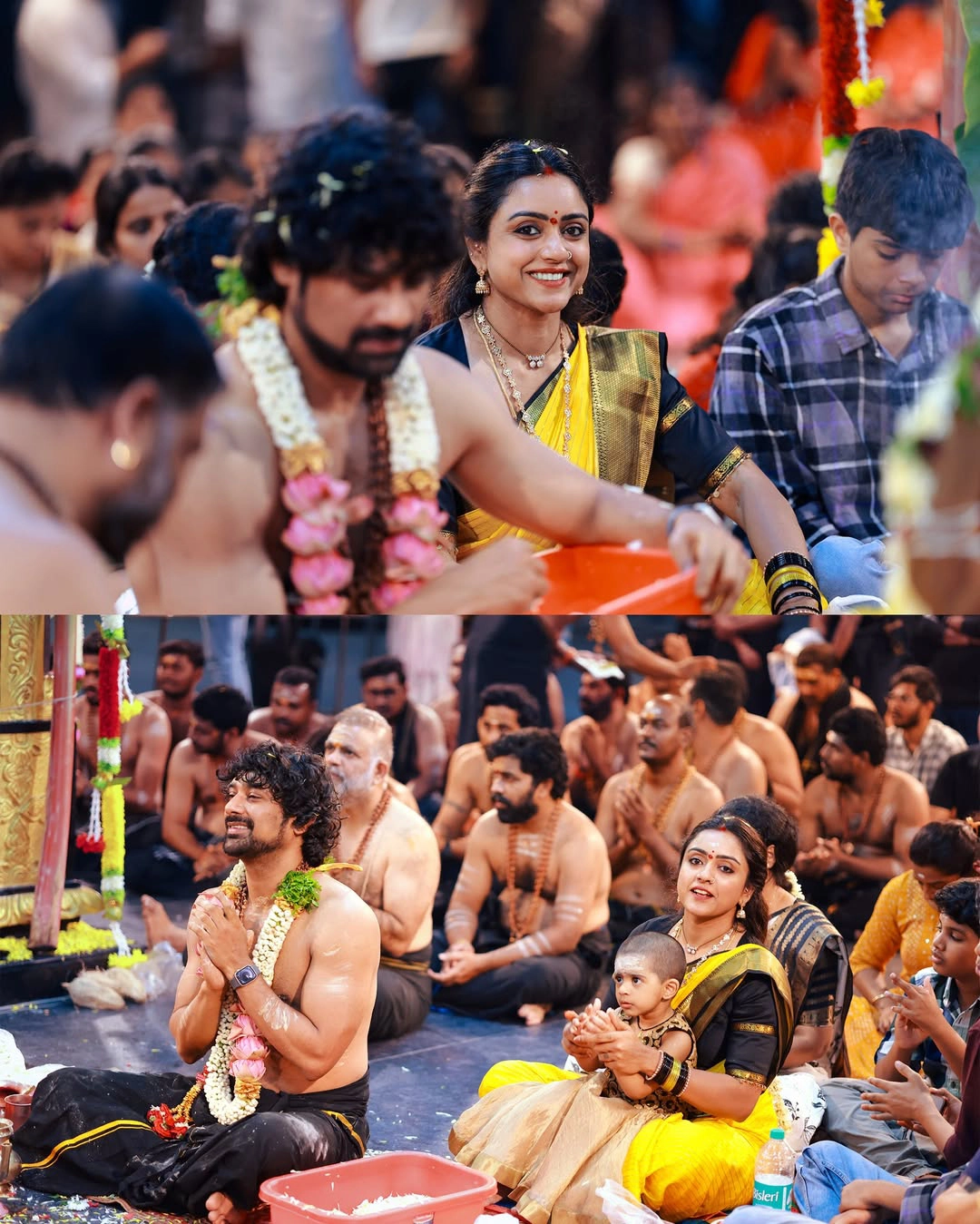 Varun Sandesh Vithika Sheru Perform Ayyappa Swami Padi Pooja