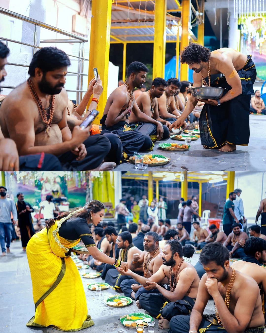 Varun Sandesh Vithika Sheru Perform Ayyappa Swami Padi Pooja