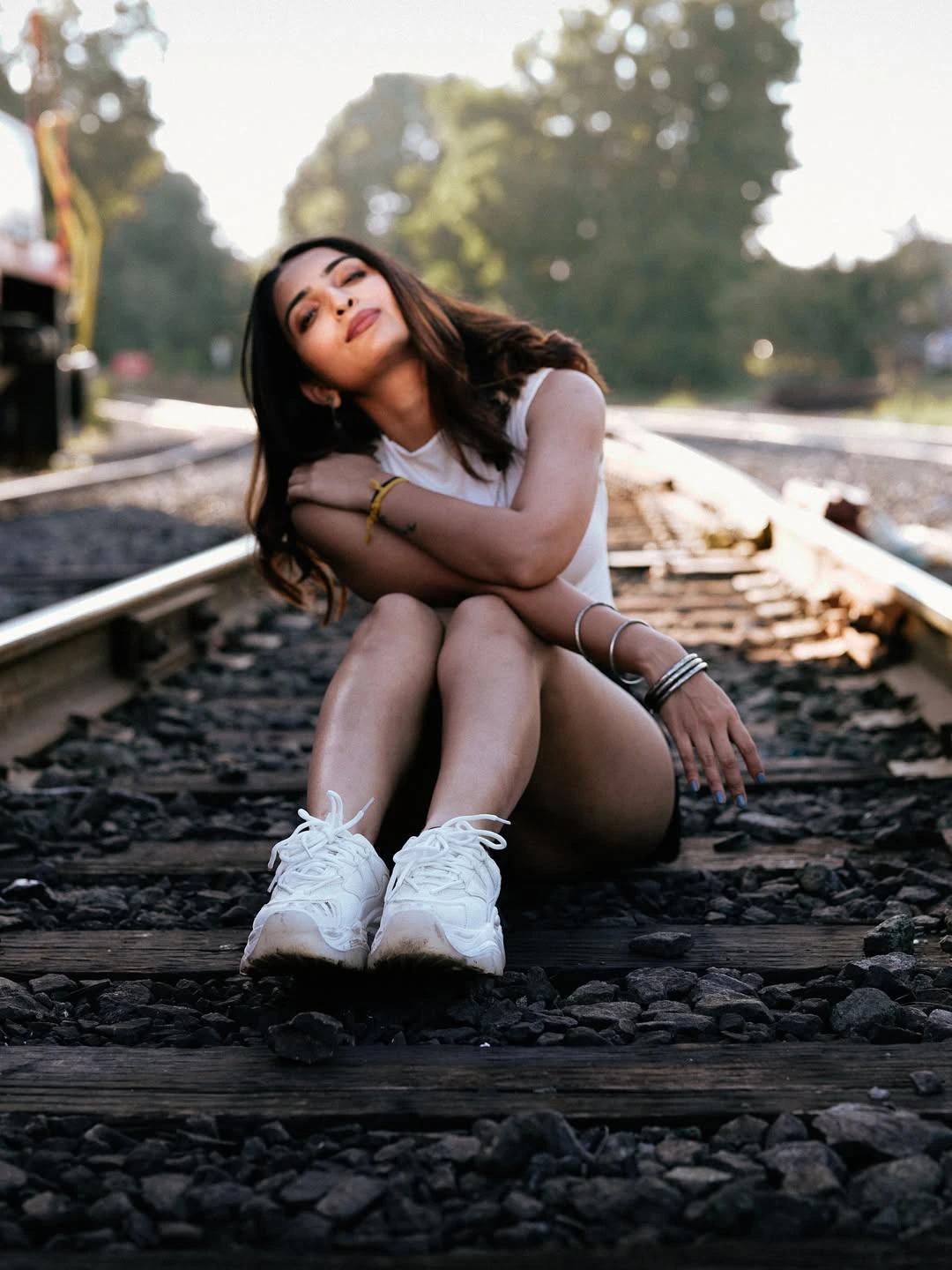 Ananya Nagalla Stunning Looks at Railway Track