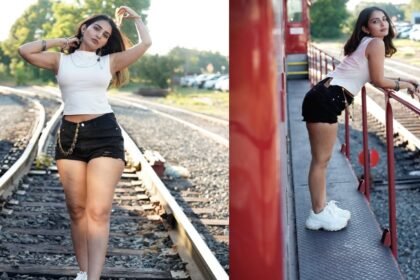 Ananya Nagalla Stunning Looks at Railway Track