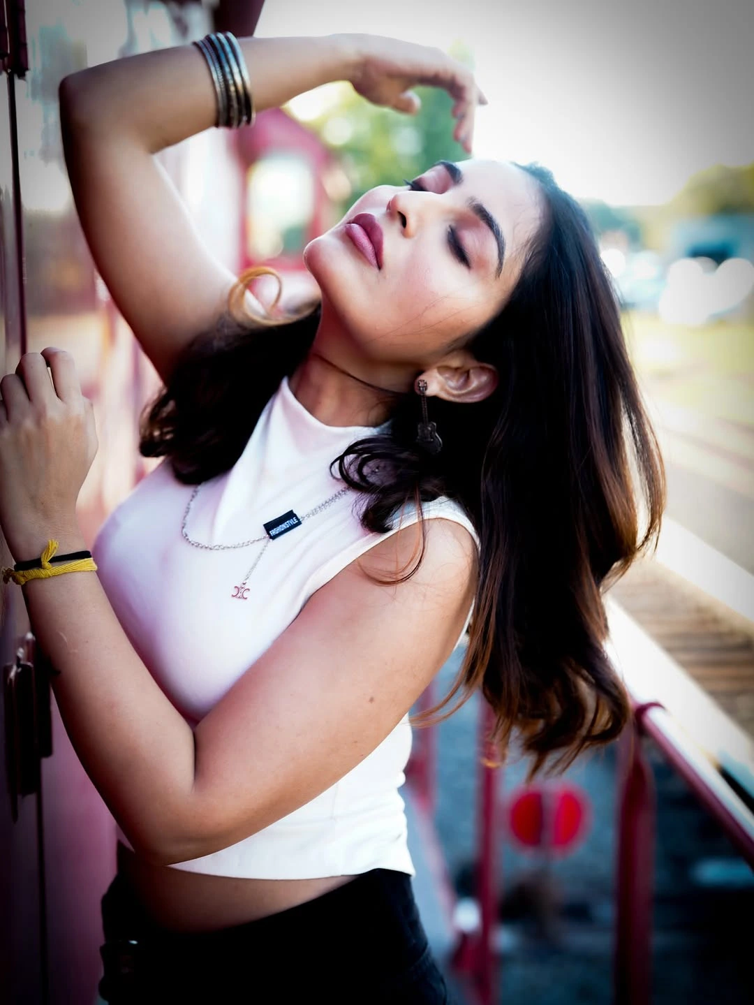 Ananya Nagalla Stunning Looks at Railway Track