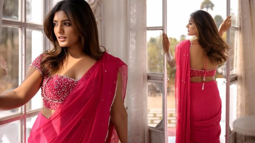 Eesha Rebba Shines in Pink Saree