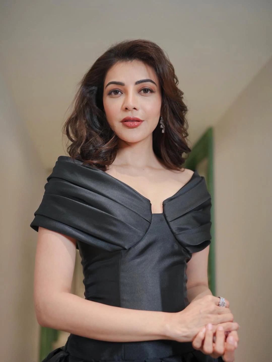 Kajal Aggarwal Shinning in Black Dress