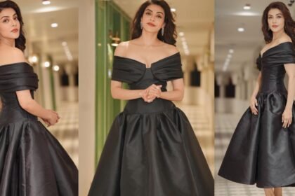 Kajal Aggarwal Shinning in Black Dress